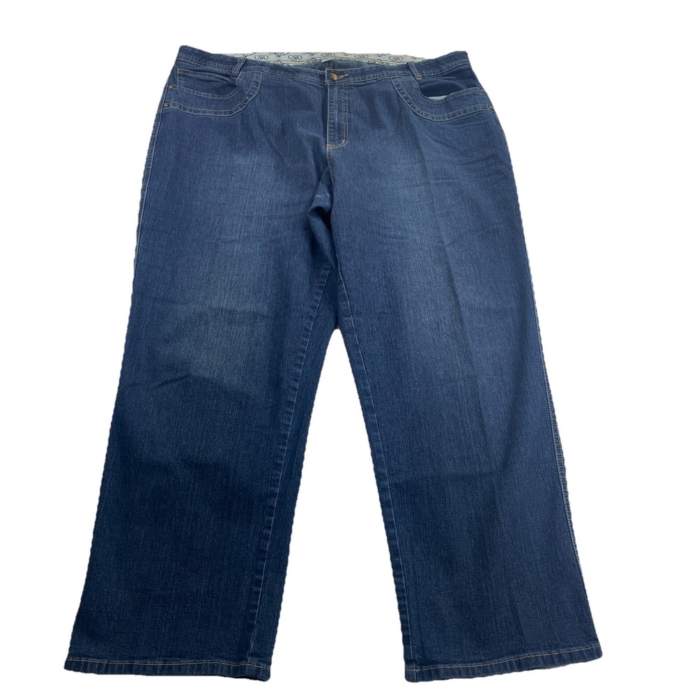 Cato Jeans 24W Blue Denim Premium Embroidered Back Pockets Plus Size